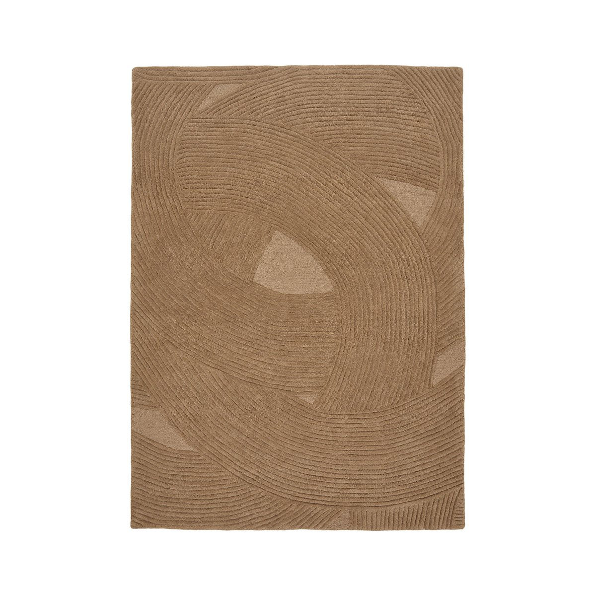 Vloerkleed handgetuft bruin 160x230 cm