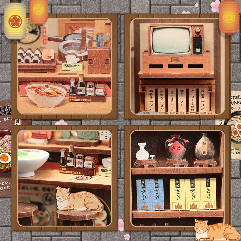 3D DIY huisje Morita-Ya 15,5x16x20,9cm hout