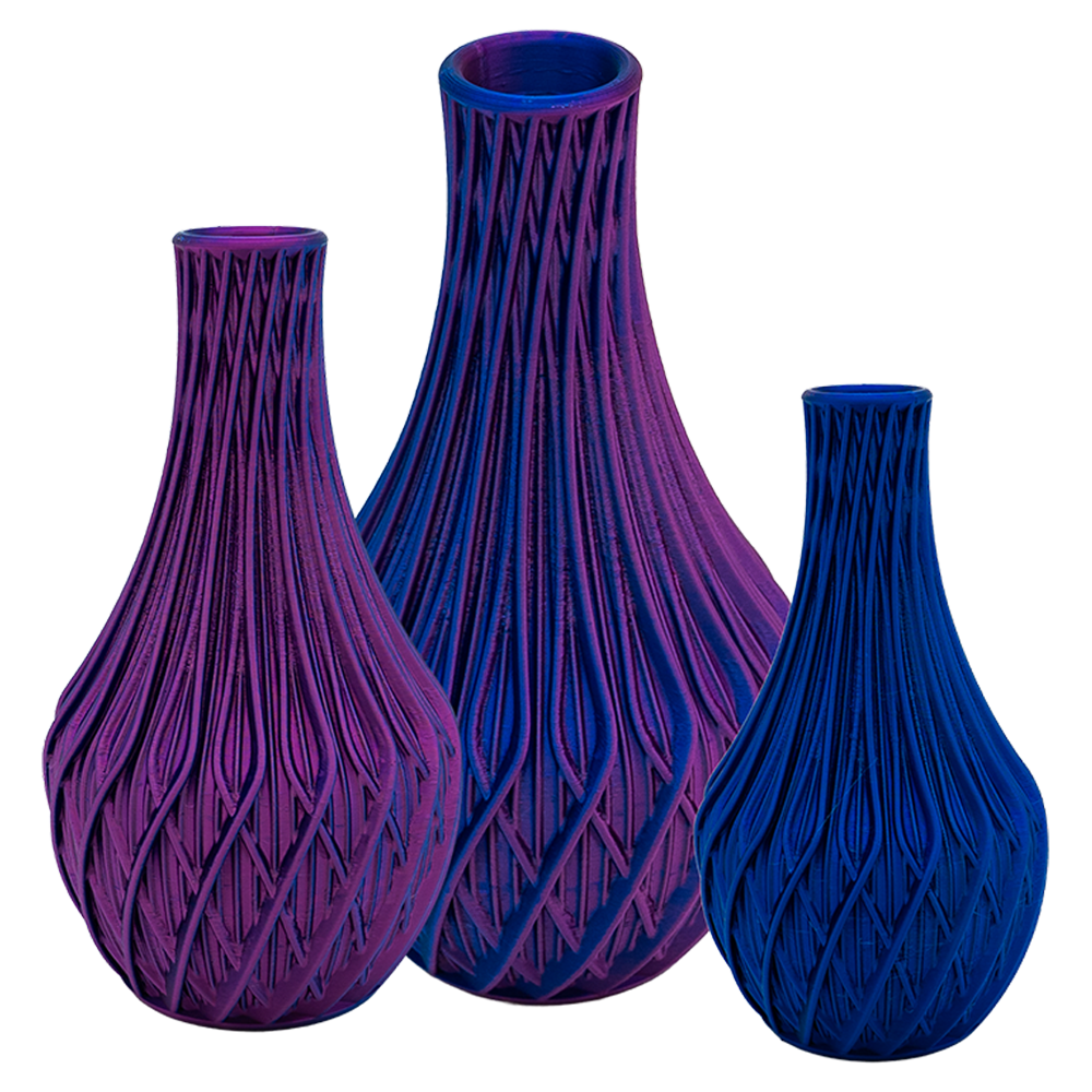 3D vaas 20 cm donker blauw PLA