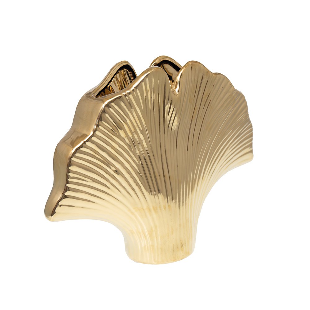 Vaas keramisch goud 29.5x7.5x22 cm