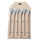 Aperitief spikes zilver metaal 12 cm