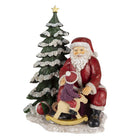 Kerstman beeld 16x13x22 cm rood groen kunststof