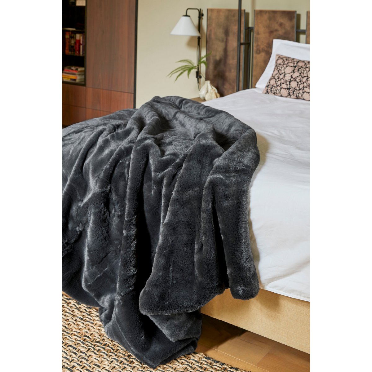Bronte Fleece Deken Zwart L200 B150 cm Luxe Zacht Fluweel