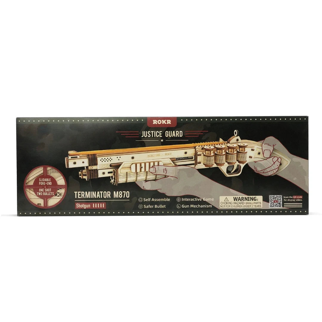 Houten 3D puzzel Terminator M870 43,3x6x9,2cm