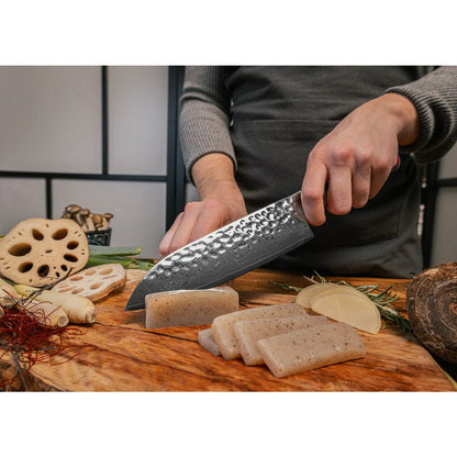 Santoku mes 18 cm Damascus AUS-10 staal