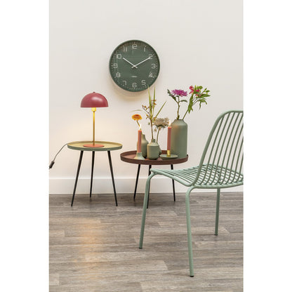 Wandklok 40 cm ijzer groen