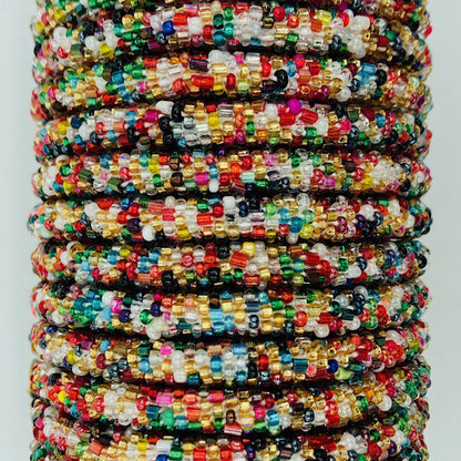 Luna Kralen Armbandroll Multicolor Handgehaakt Glazen Nepal