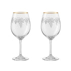 Engraved Wine Glasses Vine Gilded - set of 2