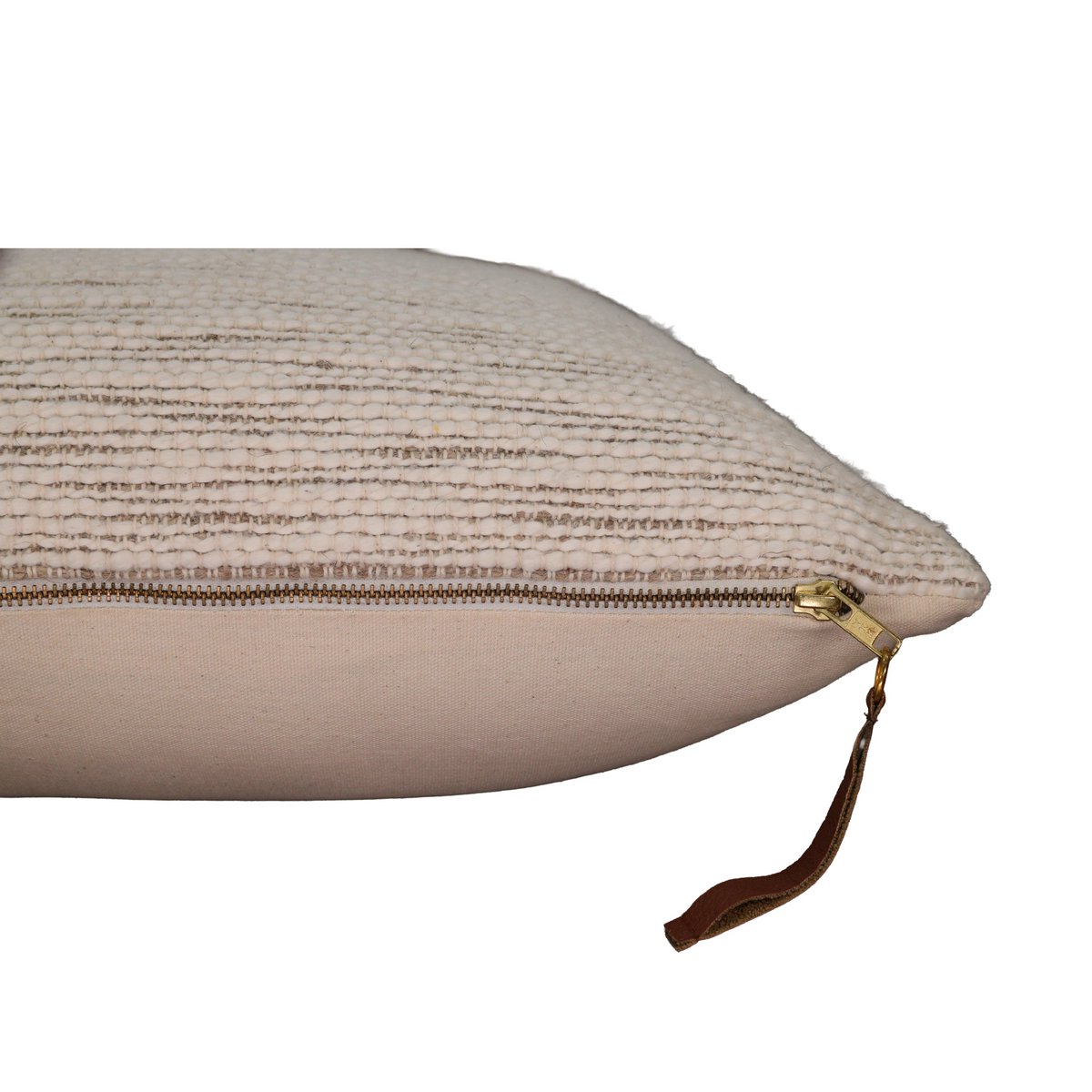 Kussenhoes 45x45 cm handgeweven katoen beige