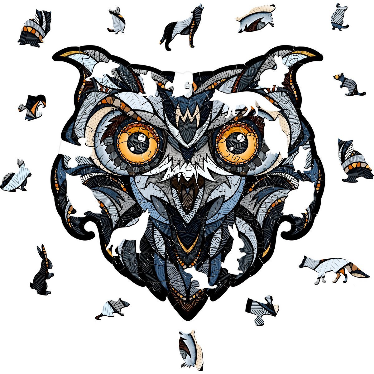 Houten legpuzzel Eco Wood Art Eagle-Owl 27,8x28,1x0,4 cm