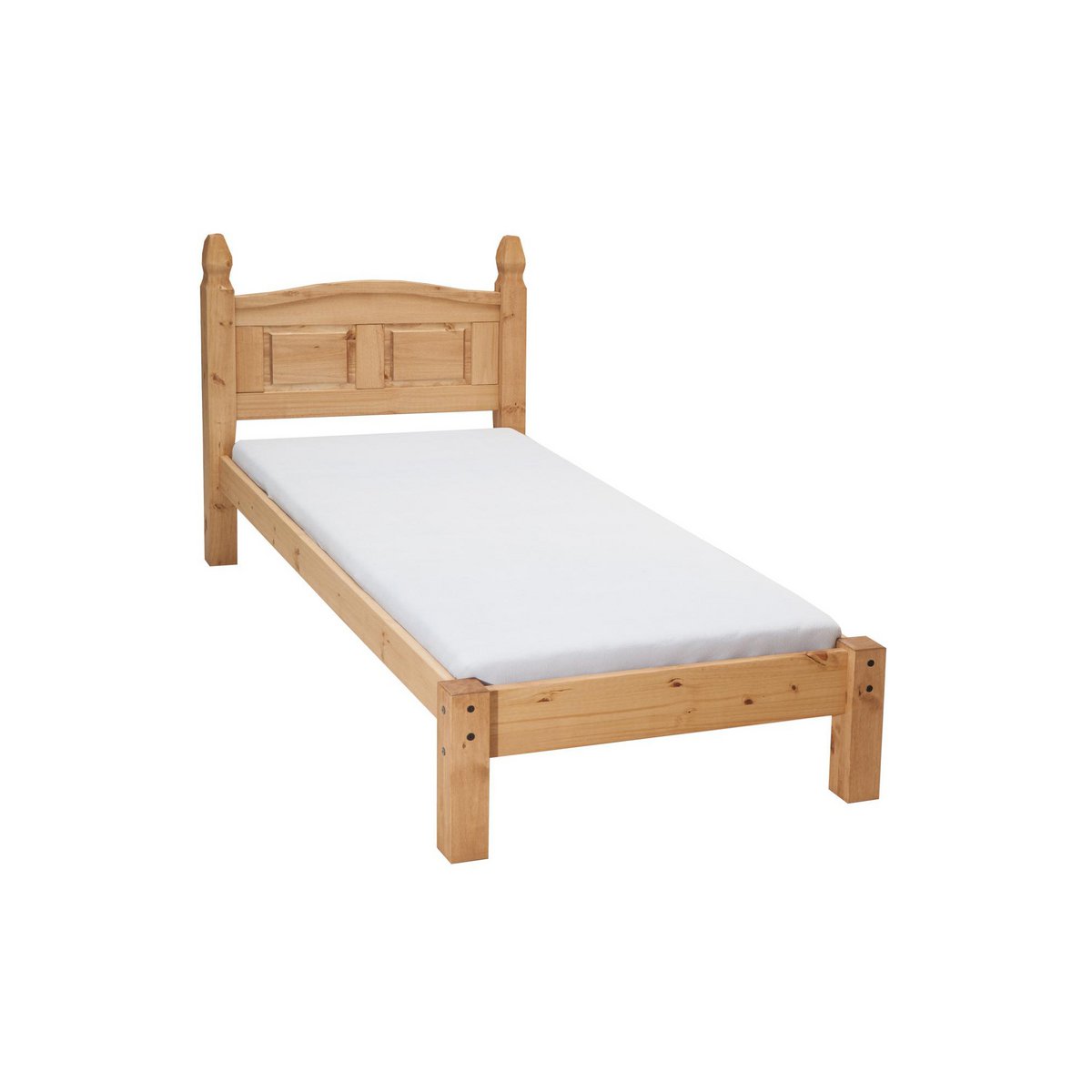 Bedframe massief grenenhout 90x200 cm bruin
