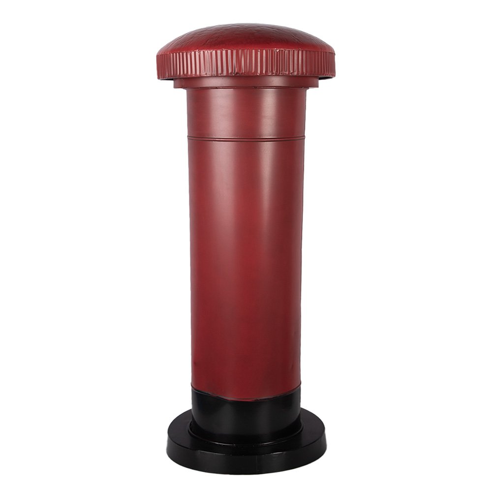 Kerstdecoratie Beeld Brievenbus Ø 36x86 cm Rood Metaal