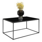 Vita Coffee Table Black Steel Modern Design 60x90x45cm