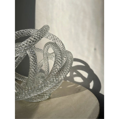 Groot Geknoopt Glassculptuur L Diameter 20 Cm Interieur