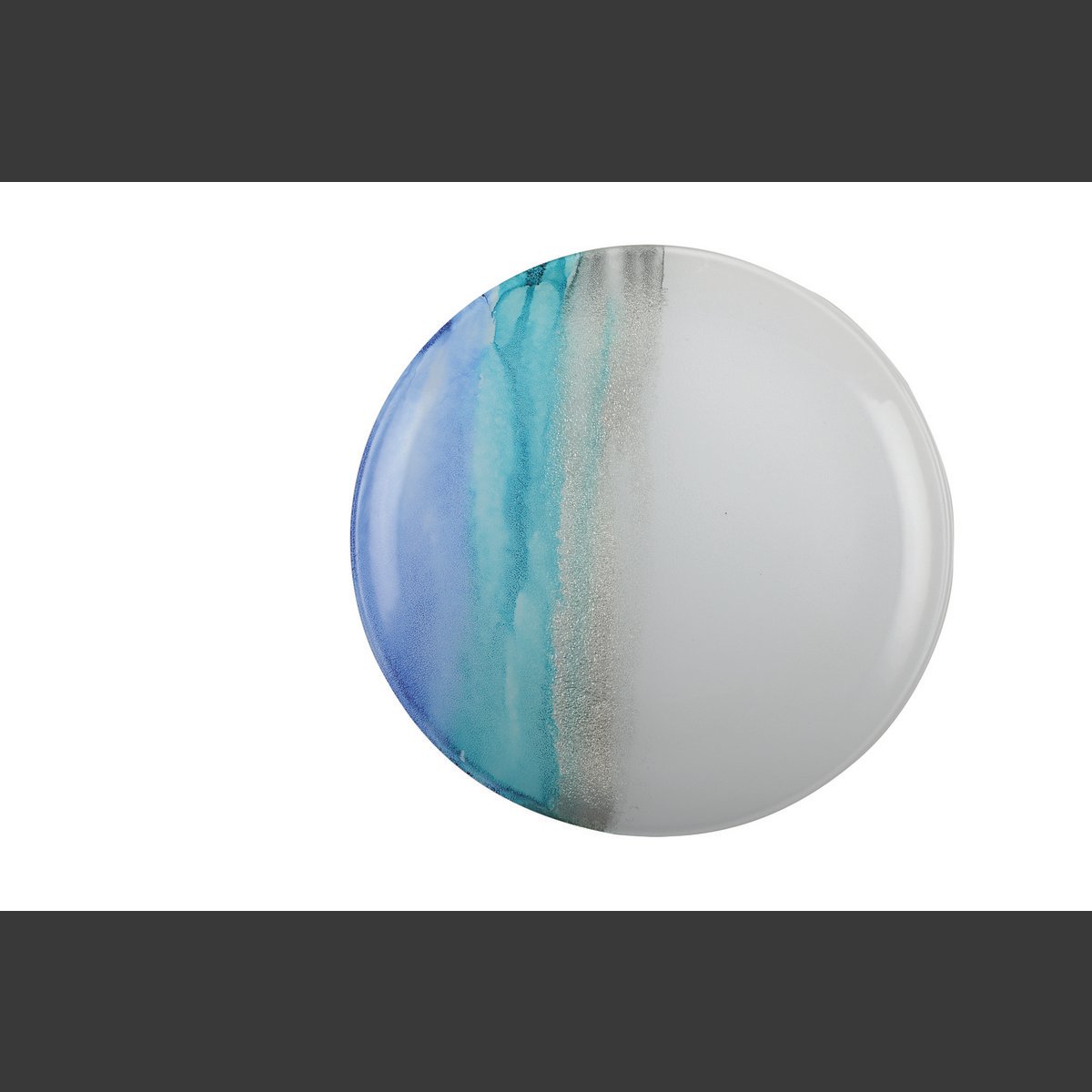 Presentatieplaat glas 32 cm multicolor