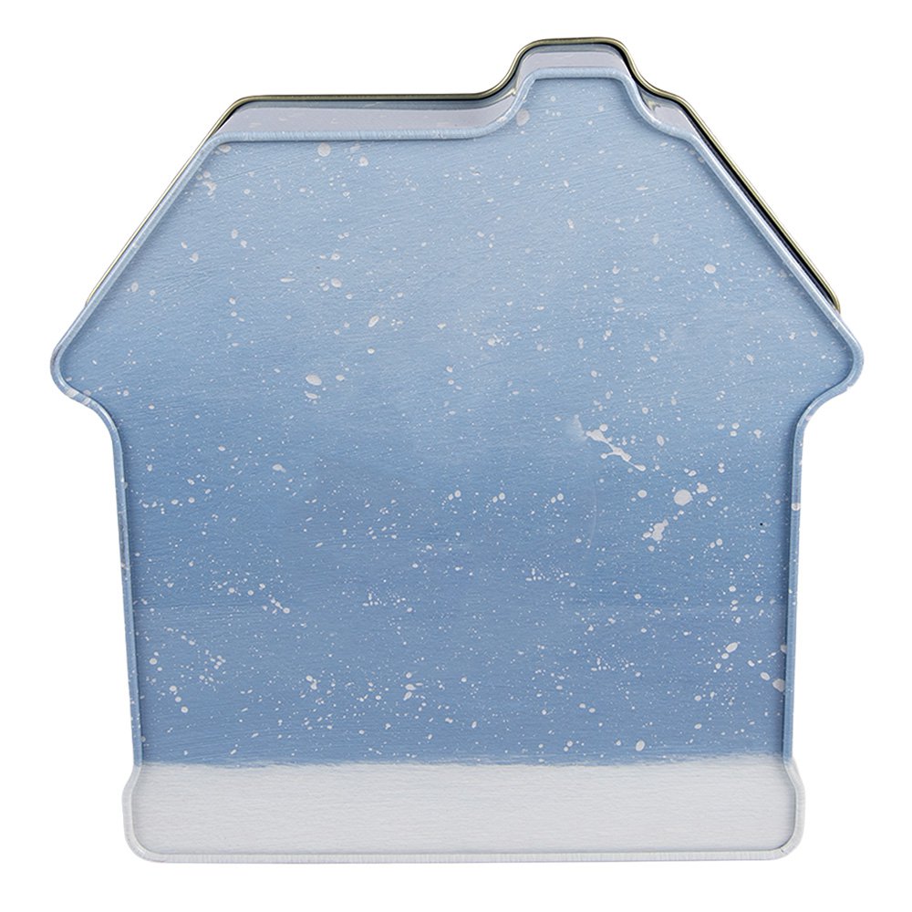 Bewaarblik 21x22x6 cm Blauw Metaal