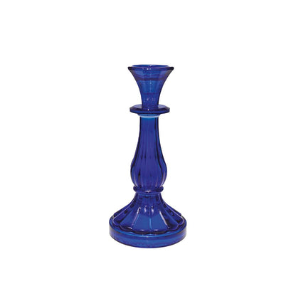 Kandelaar glas blauw 21 cm