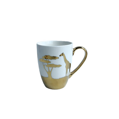 Mokken set van 4 goud 450 ml keramiek