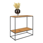 Consoletafel eikenlook zwart 80x36x80cm