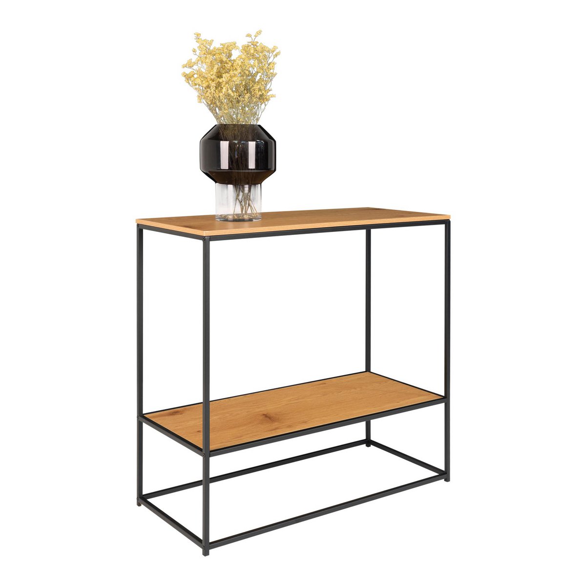 Consoletafel eikenlook zwart 80x36x80cm