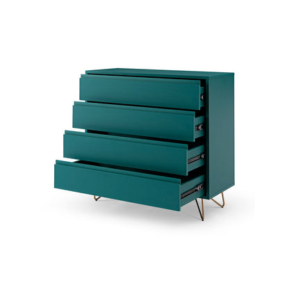 Ladekast 90x40x90 cm blauw MDF metaal