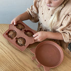 Siliconen bakvorm dier 2 stuks caramel café