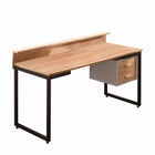 Bureau 140x60 cm zwart acacia-look