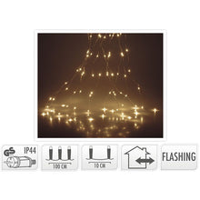 Cascadeverlichting Met Vuurvliegjeseffect - 100 Led - Warm Wit