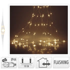 Cascade Lights Silver Wire 300 LED Lights - With Flash Function
