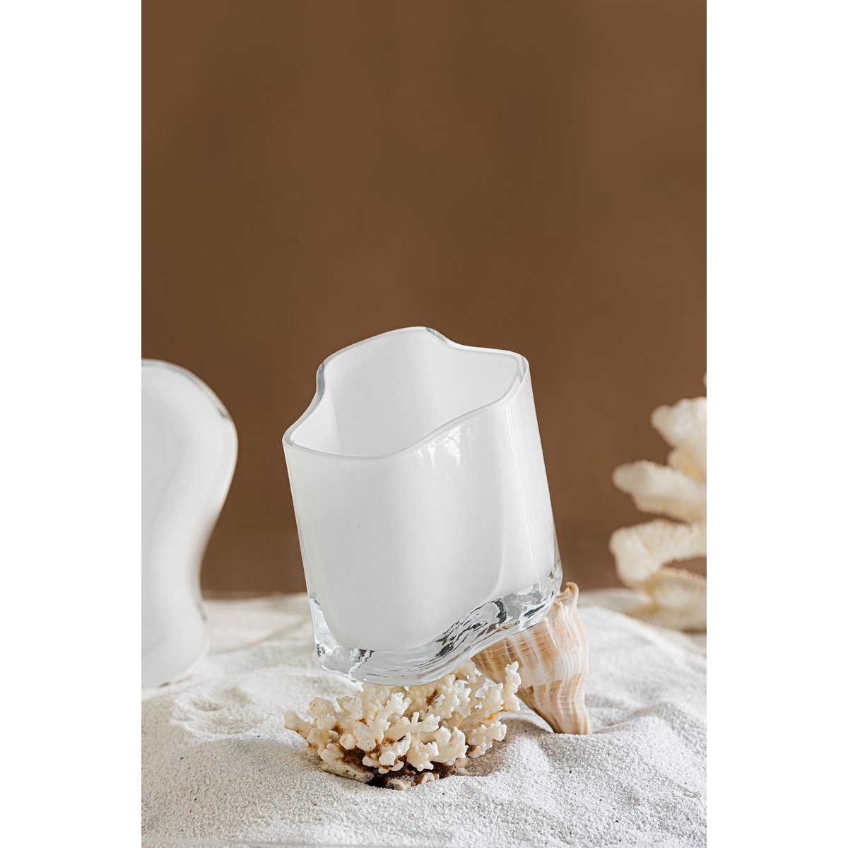 Vaas 13 cm glas wit