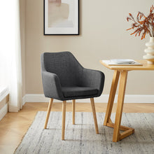 Fauteuil structuurstof donkergrijs