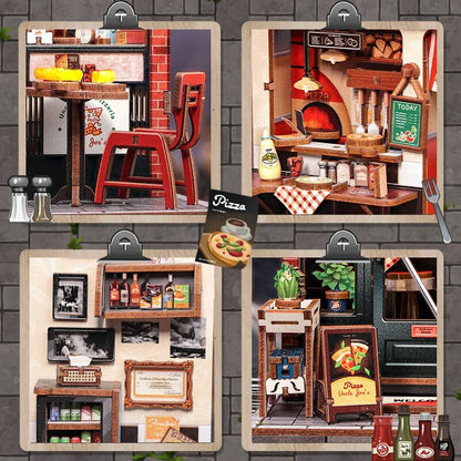 Cutebee, 3D DIY House, Uncle Joe's Pizzeria, CWGC210,15.5x16x19.5cm