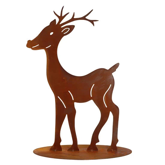 Christmas | Metal Decorative Reindeer | Garden Figure Deer