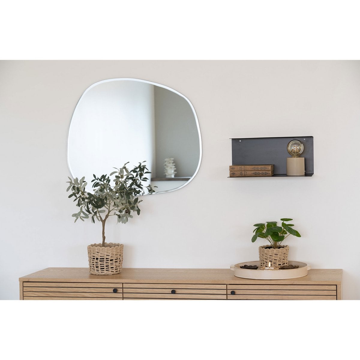 Wandplank staal 40x18x18 cm zwart