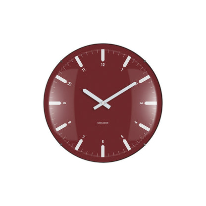 Wandklok 35 cm rood