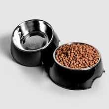 NE & NO® Food Bowl - 2 Set - for dogs and cats - black [size. S / M / L]