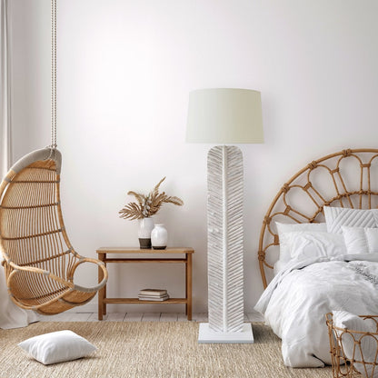 Vloerlamp drijfhout wit 175 cm