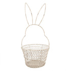 Storage Basket Rabbit Ø 15x34 cm White Metal Basket