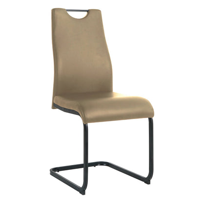 Sledestoelen set van 2 kunstleer zwart