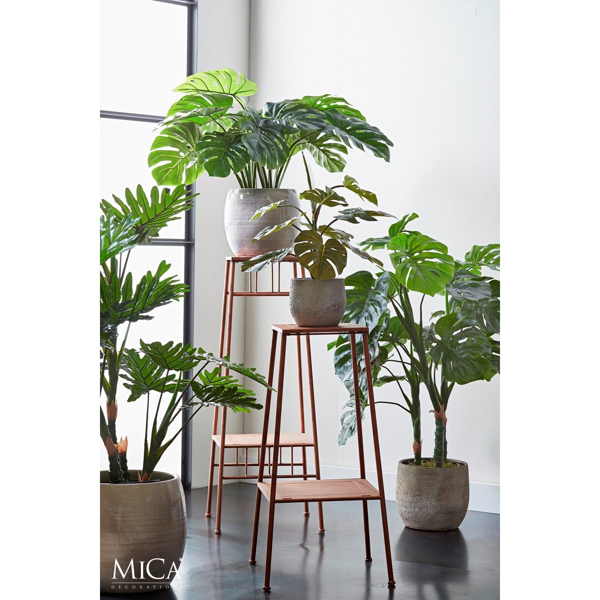 Kunstplant Monstera H50 x Ø70 cm groen polyester