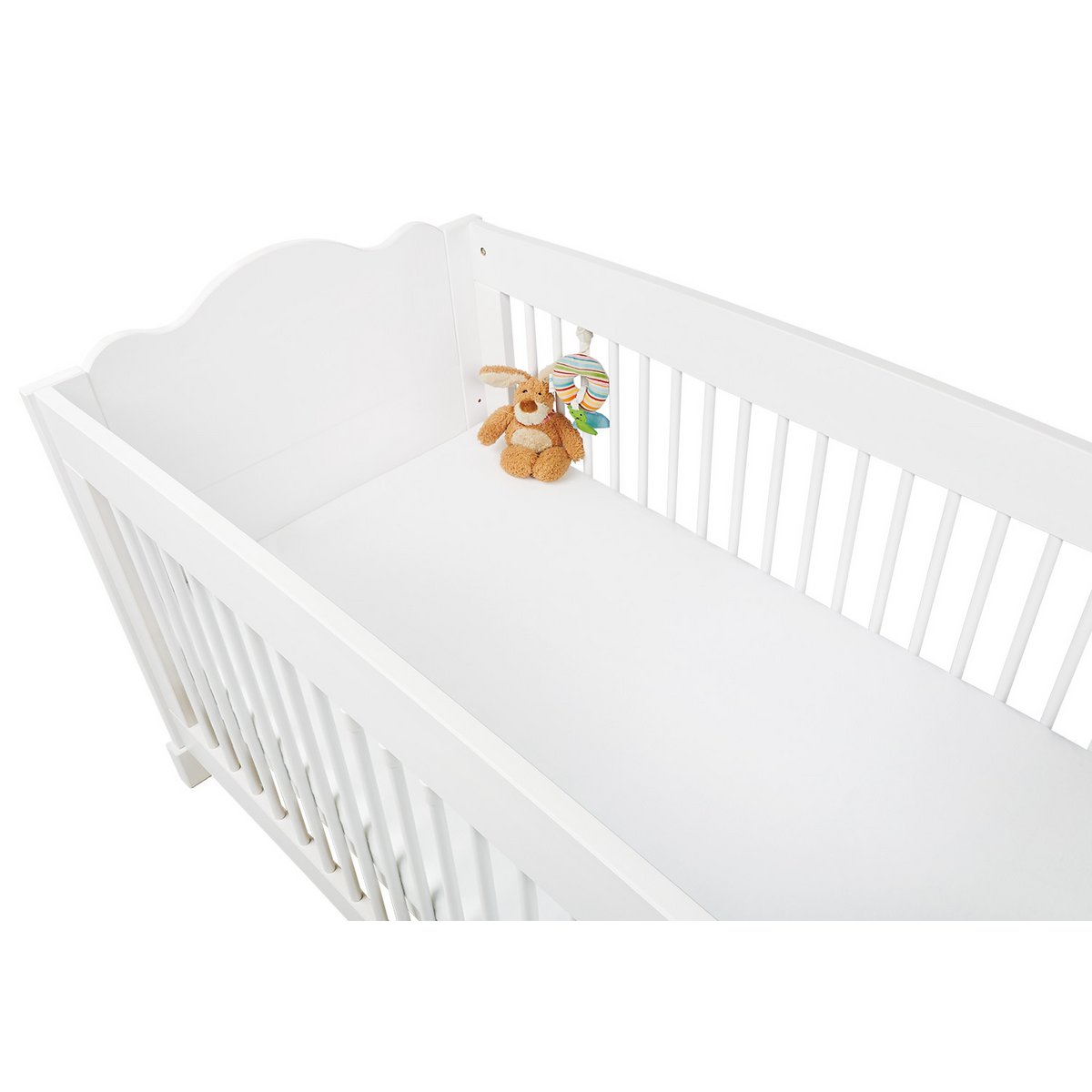 Hoeslakens jersey 2 stuks wit 120x60/140x70 cm