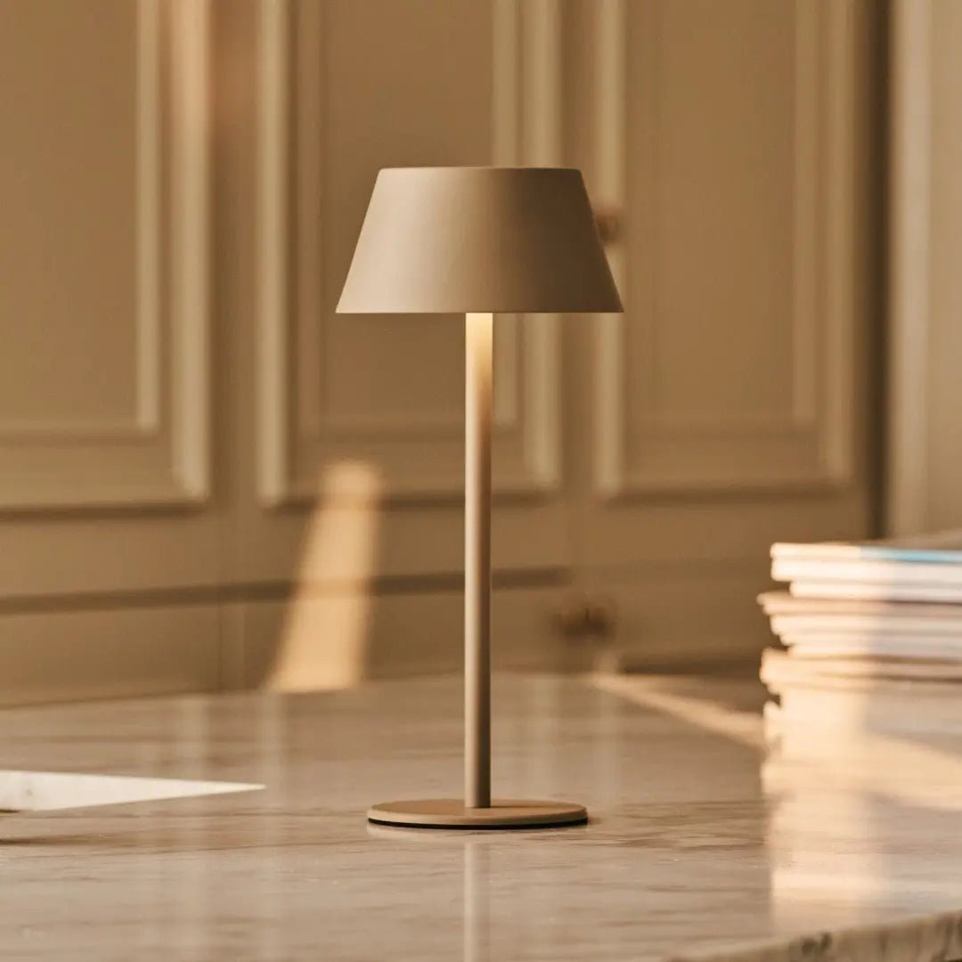 Tafellamp Milou Koala Brown Ø10x30 cm dimbaar oplaadbaar