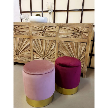 Ottomane met opbergruimte 31x38 cm velours
