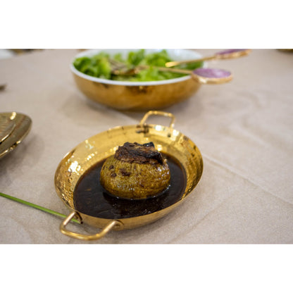 Gold oval saucepan 25x18.5x4cm
