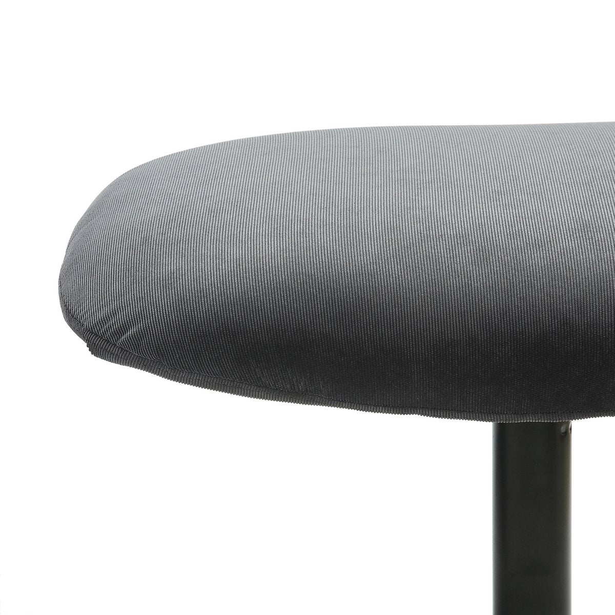 Fauteuil met kruk koordoptiek grijs