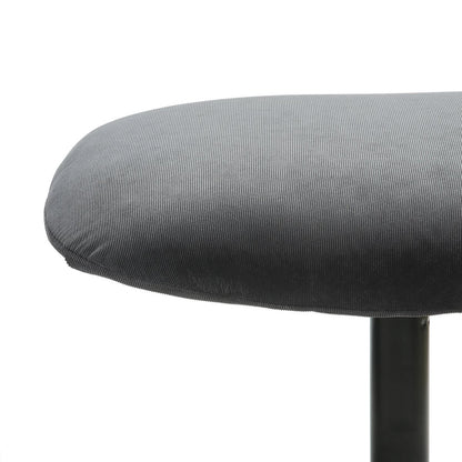 Fauteuil met kruk koordoptiek grijs