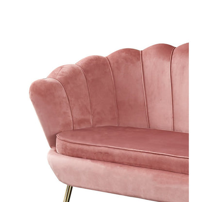Rose velvet shell sofa