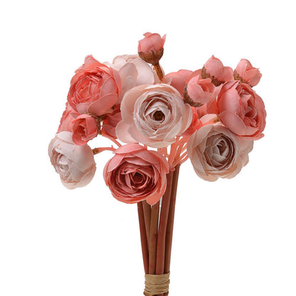 Kunstbloem 27 cm rood zwart