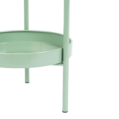 Bloempot met standaard 19x60 cm groen ijzer