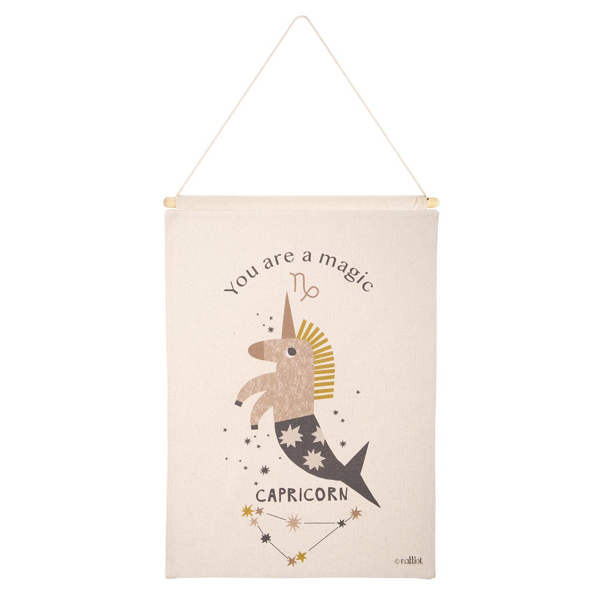 Wanddecoratie kinderkamer sterrenbeeld steenbok 40x50 cm
